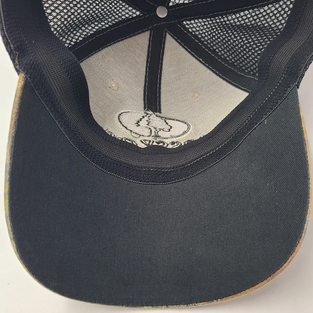 Mossy Oak Hat‎ Fitted S-M Trucker Mesh Camo Green Black Hunting Outdoor Logo Men